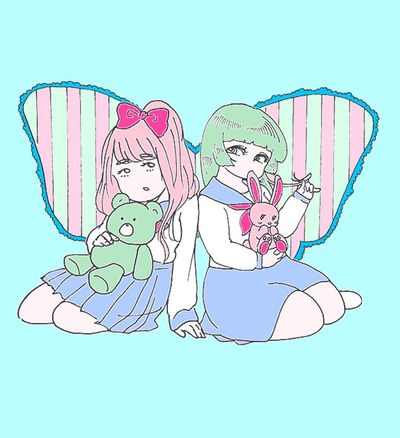 ましろちゃんと合作～！私の色塗りバージョンです。ましろちゃんバージョンではもっとかわいく塗ってもらっちゃったのでぜひ→@mashirunba_no_e