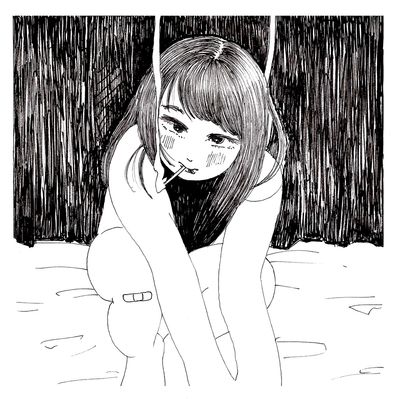 月が見ている