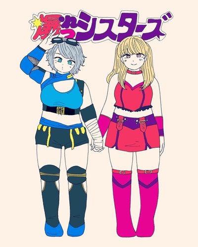 爆れつシスターズのお2人のTシャツイラスト描きました🐾ぜひゲットしてねん🐾